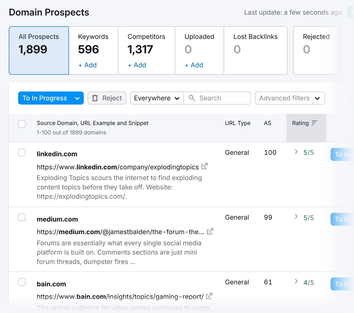Semrush Link Building Tool